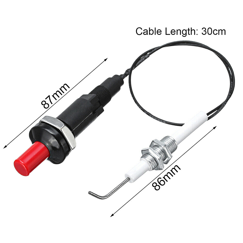 Outdoor Camping Burner - Drukknop Piezo-ontsteker met kabel Vonkontstekingsset Oven