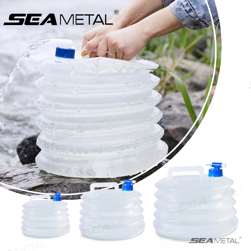 Outdoor Camping Water Tank - SEAMETAL 5L-15L Auto Opvouwbare Emmer Draagbare
