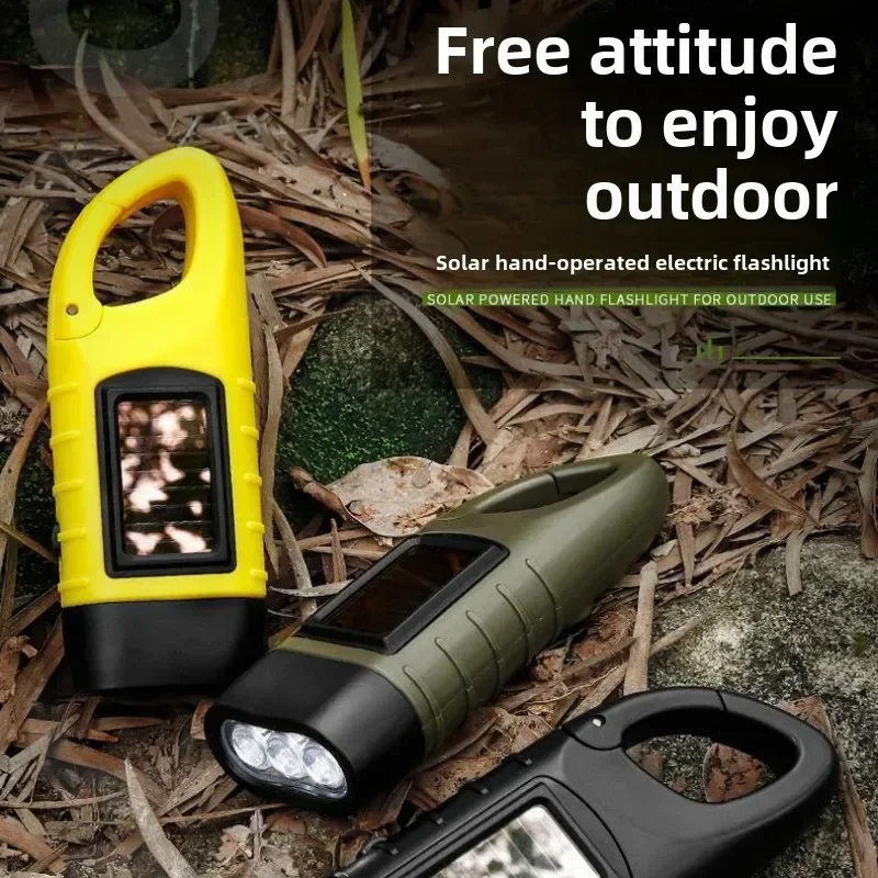 Camping Solar Lantern - Draagbare lichtgewicht zonne-handslingerzaklamp - 3-in-1 nood-LED-licht