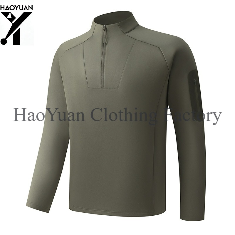 Outdoor Camping Winter - Herenshirt met halve rits en lange