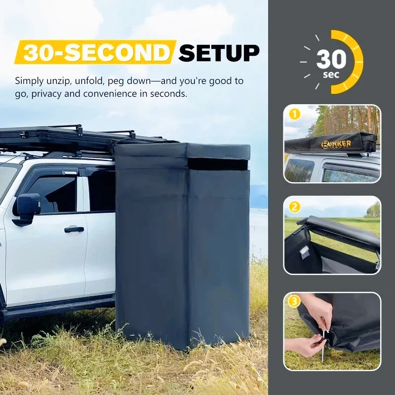 Outdoor Camping Car Tent - In hoogte verstelbare auto-zijtoilettent, bestverkochte zandbak,