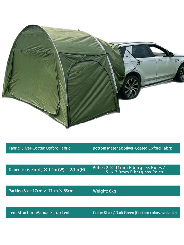 Outdoor Camping Car Tent - Voor auto's Buitentent achteraan Camping Picknick