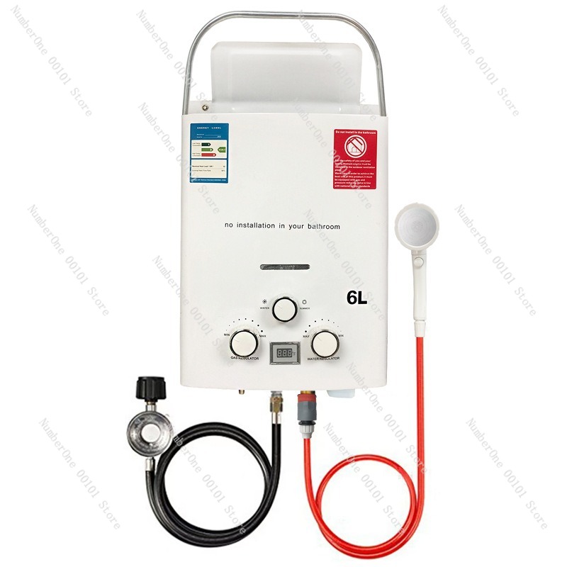 Outdoor Camping Water Heater - Propaan LPG Gas Tankless Boiler 6L