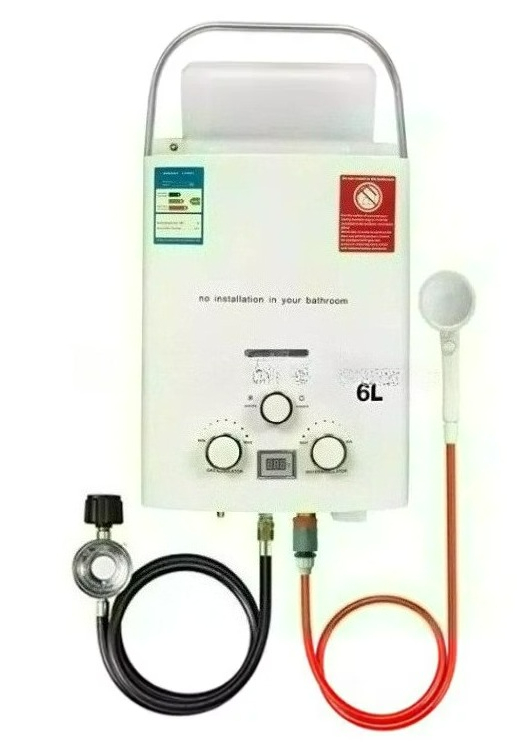 Outdoor Camping Water Heater - Propaan LPG gasboiler zonder reservoir, 6L,