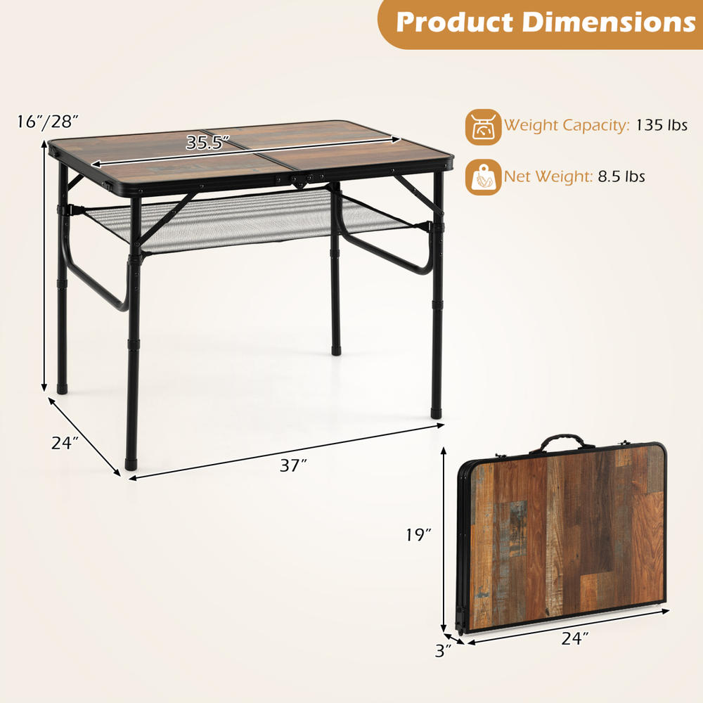 Opvouwbare campingtafel, pickn - Camp Table Folding recensie en prijs