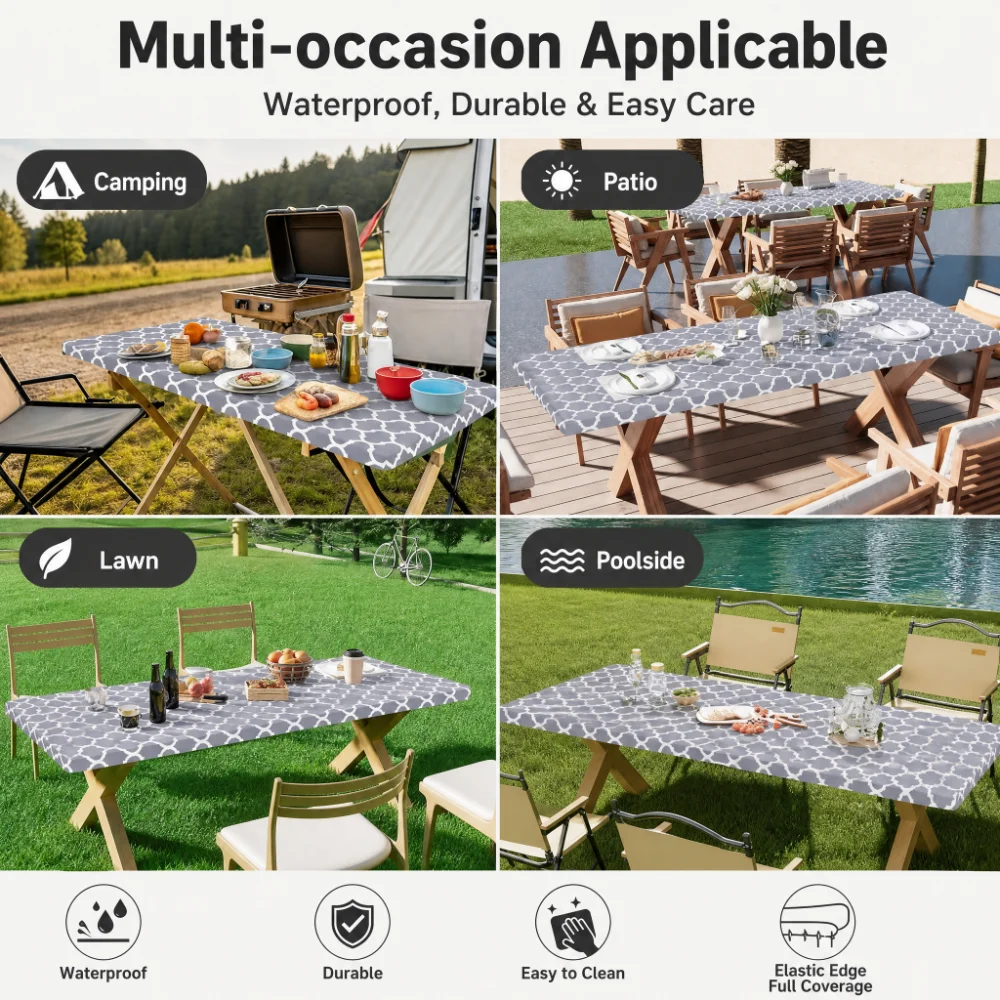 Rechthoekig tafelkleed, polyes - Camp Table Folding recensie en prijs