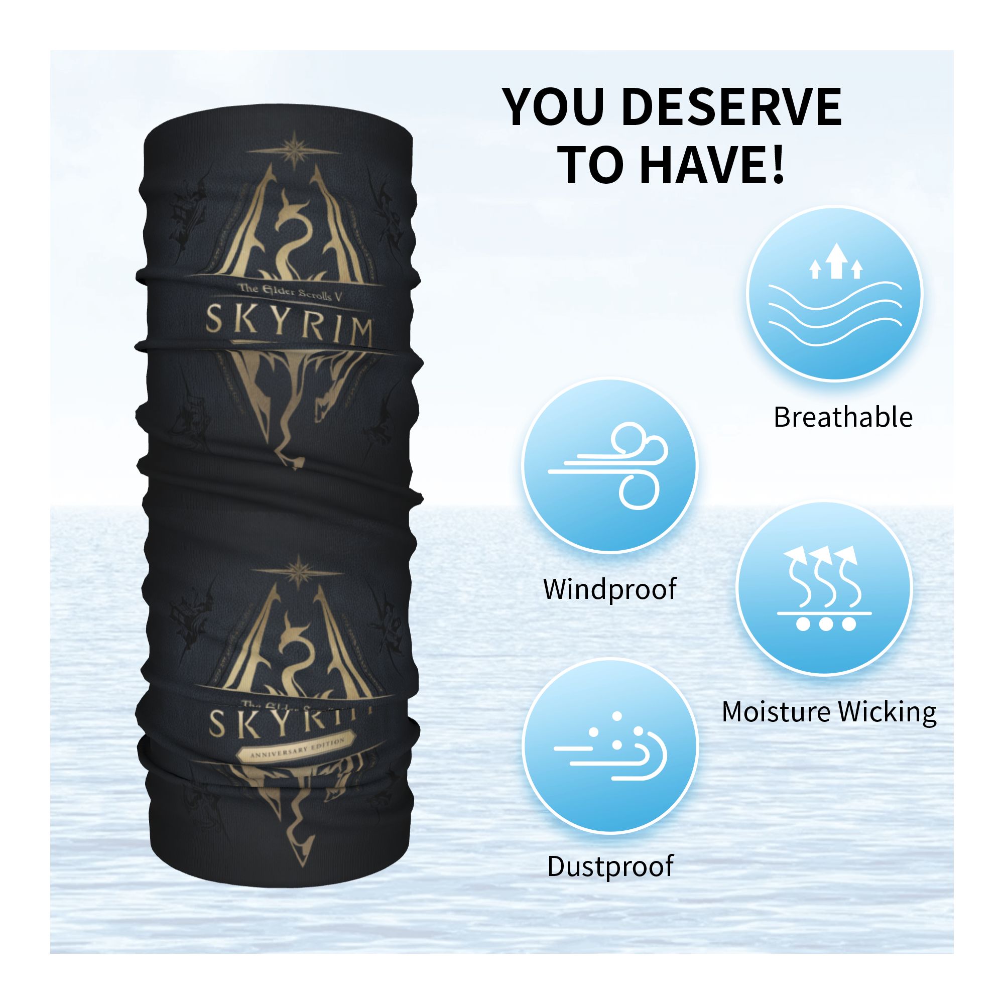Aangepaste Skyrim Logo Bandana - Trekking Gaiters recensie en prijs