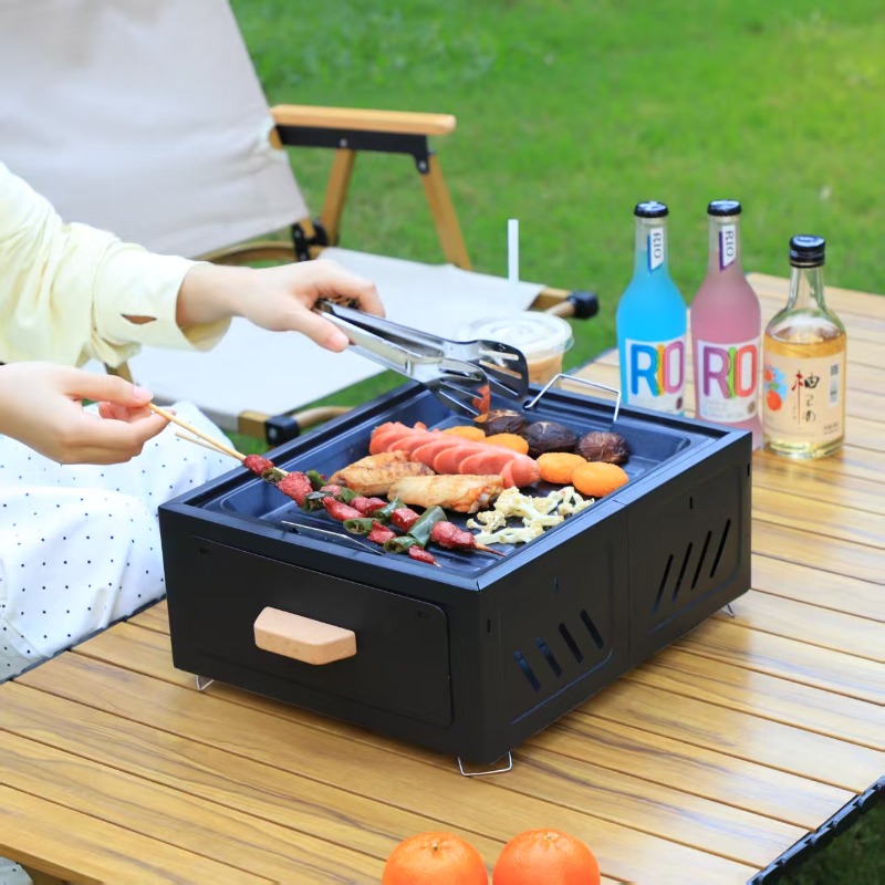 Draagbare houtskool BBQ grill  - Outdoor Camping Furniture recensie en prijs