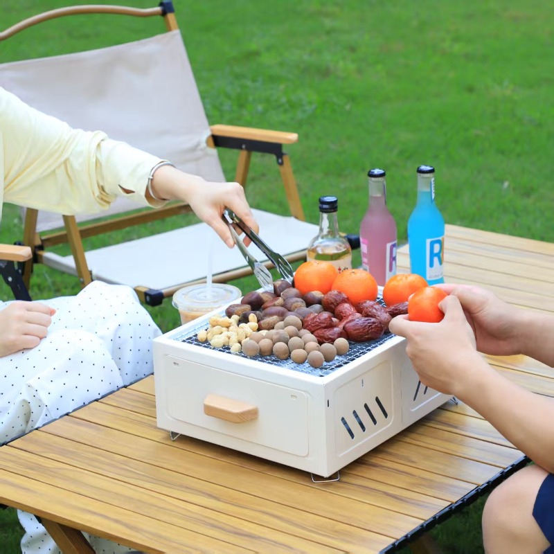 Draagbare houtskool BBQ grill  - Outdoor Camping Furniture recensie en prijs