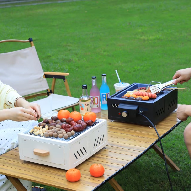 Draagbare houtskool BBQ grill  - Outdoor Camping Furniture recensie en prijs