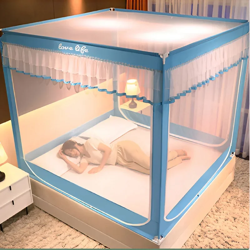 Muggennet met drie open deuren - Outdoor Yurt Camping recensie en prijs