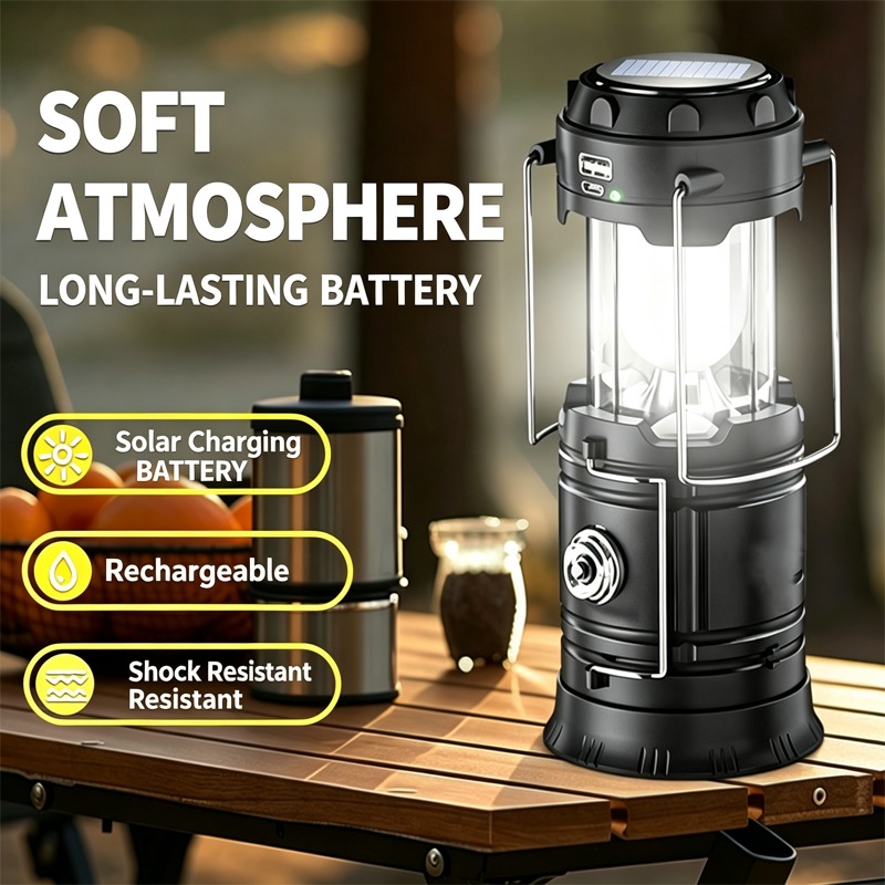Zonne-campinglantaarn, oplaadb - Camping Solar Lantern recensie en prijs