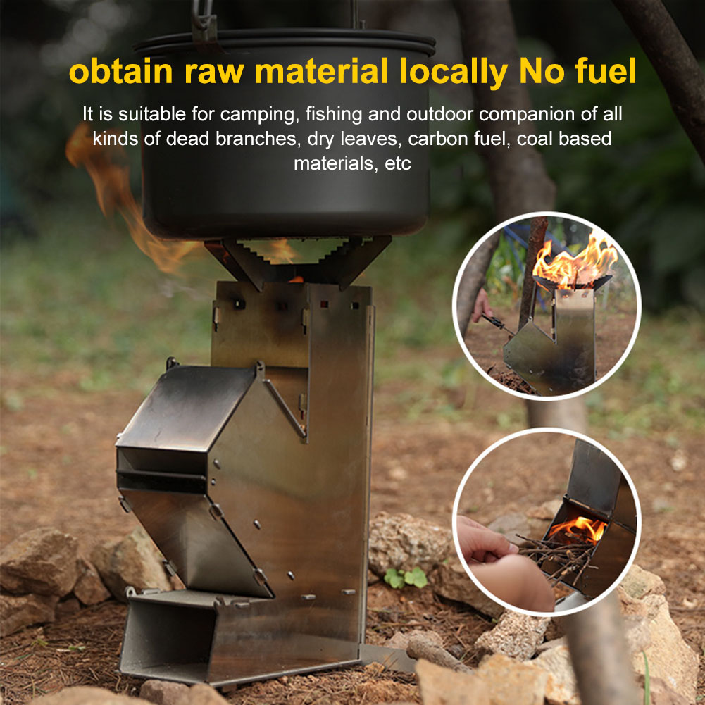 Draagbare afneembare houtkache - Outdoor Camping Burner recensie en prijs