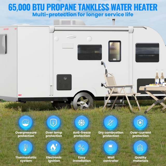 Draagbare RV Instant Gas Water - Outdoor Camping Water Heater recensie en prijs