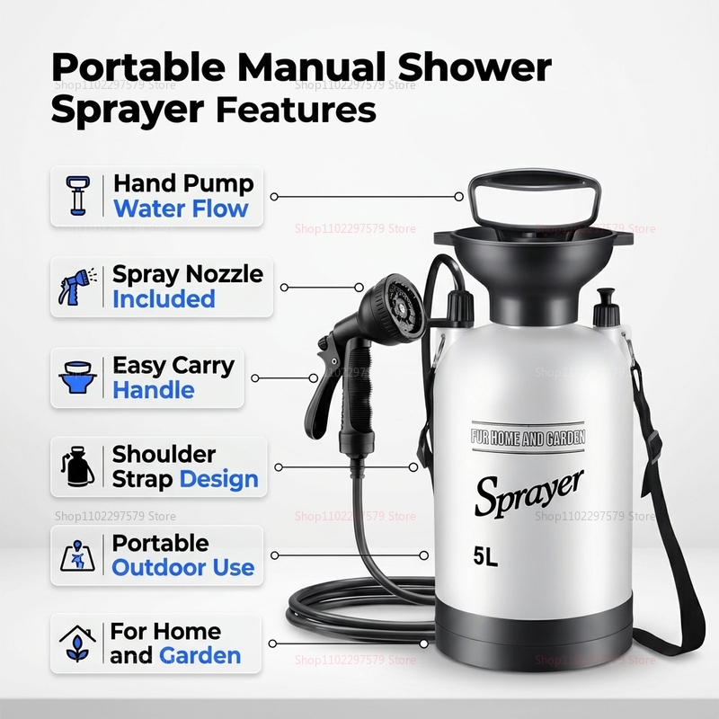 Draagbare Campingdouche 5L Han - Portable Camping Shower recensie en prijs