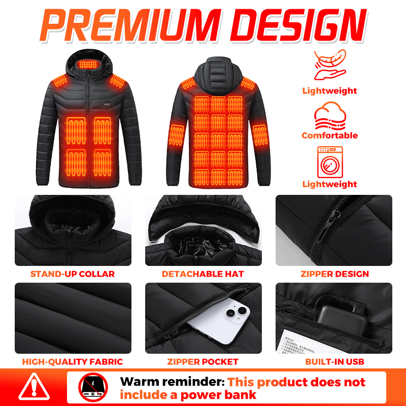 Verwarmde jas met 26 verwarmin - Outdoor Camping Winter recensie en prijs