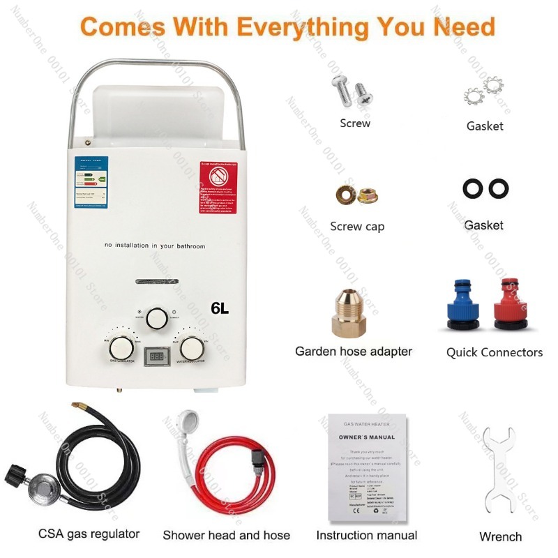 Propaan LPG Gas Tankless Boile - Outdoor Camping Water Heater recensie en prijs